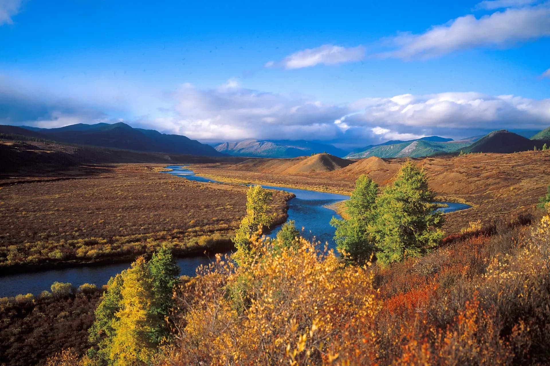 Sunset over the steppe