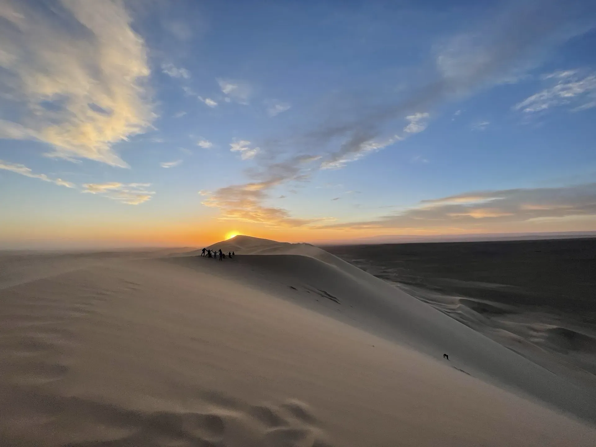 Sand dunes at sunset